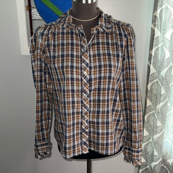 Vintage Cotton/ Polyester Blend Button Down Blouse -Size *See Description - Picture 1 of 10